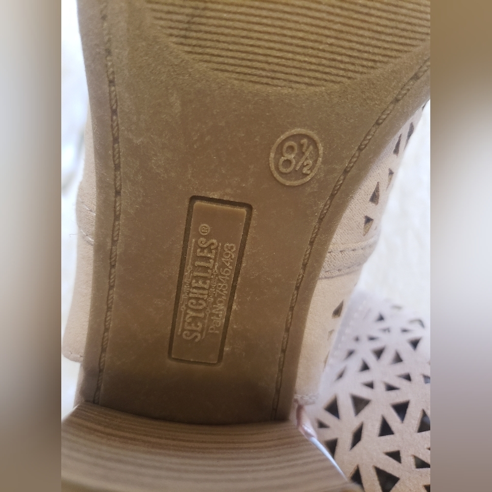NEW SEYCHELLES NUDE OPEN TOE BOOTIES SIZE :8 1/2 - Picture 10 of 13